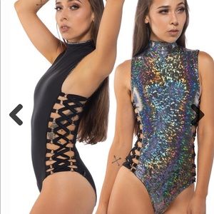 Reversible Holographic Rainbow Body Suit